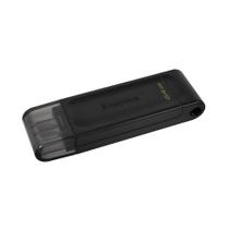 Pen Drive 64GB Kingston DataTravaler 70, USB-C 3.2, Preto - DT70/64GB