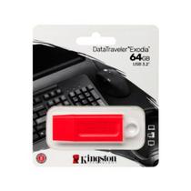 Pen drive 64gb kingston datatraveler exodia usb 3.2 - vermelho
