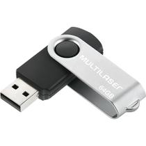 Pen Drive 64GB Multilaser Twist Preto