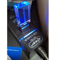 Pen Drive 64GB Pioneer D J Rekordbox Crystal com luz LED USB 2.0