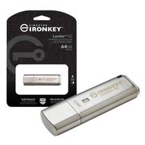 Pen Drive 64gb Usb 3.2 Com Criptografia IronKey Locker+ 50 IKLP50/64GB Kingston Pen Drive 64gb Usb 3.2 Com Criptografia IronKey Locker+ 50 IKLP50/64GB Kingston