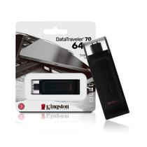 Pen Drive 64gb Usb C 3.2 DataTraveler 70 - 70mb/s Leit DT70/64GB Kingston Pen Drive 64gb Usb C 3.2 DataTraveler 70 - 70mb/s Leit DT70/64GB Kingston