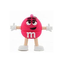 Pen Drive 8GB Boneco M&M's Rosa Chocolate Confeito - Memória USB Fofa Personagem Animado Timmer Pen Drive 8GB Boneco M&M's Rosa Chocolate Confeito - Memória USB Fofa Personagem Animado Timmer