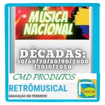 Pen drive 8gb com Músicas = Música Nacional - Décadas (mp3)