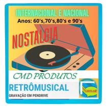 Pen drive 8gb com Músicas = Nostalgia Anos 60's á 90's (Internac. e Nac.) (mp3)