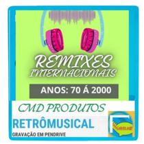 Pen drive 8gb com Musicas = Remix Internacional - Playlist Numerada (mp3)