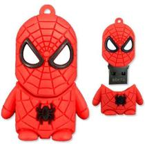 Pen Drive 8GB Homem-Aranha Marvel Vingadores - Pendrive Boneco de Borracha USB Spiderman Geek