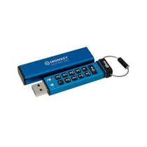 Pen Drive 8GB Kingston IronKey Keypad 200, USB, Azul - IKKP200/8GB