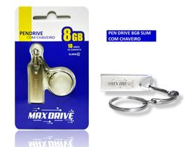Pen drive 8GB metal com chaveiro class 10 2.0 max drive