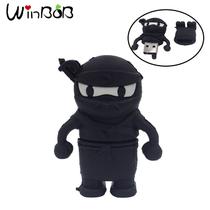Pen Drive 8GB Ninja Preto USB 2.0 Criativo Personagem Boneco Memória Flash Pen Drive 8GB Ninja Preto USB 2.0 Criativo Personagem Boneco Memória Flash