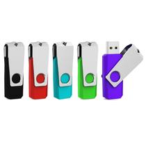 Pen Drive Aiibe 64GB USB 2.0 - Pacote com 5 Unidades com Luz LED