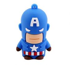 Pen Drive Capitão América 8GB Marvel Vingadores - Formato de Boneco Silicone