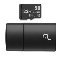 Pen Drive Cartão de Memória 32Gb Adaptador Micro SD Fotos Videos Multi MC163