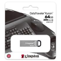 Pen Drive DataTraveler Kysoncom 64GB Kingston com Conexão USB 3.2 - DTKN/64GB