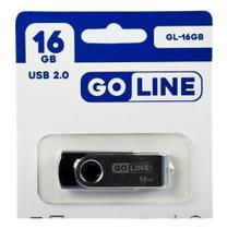 Pen Drive de 16GB GOLINE GL-16GB USB 2.0 - Preto / Prata