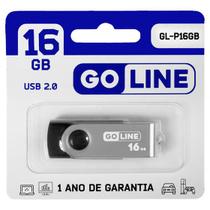 Pen Drive de 16GB Goline GL-P16GB USB 2.0 - Preto/Prata