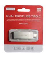 Pen Drive Duplo Usb 3.0 E Type-C 32Gb Tomate Mpd-C032 Rapido