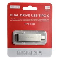 Pen Drive Duplo Usb 3.0 E Typec 32gb Tomate Mpdc032 Rapido. Pen Drive Duplo Usb 3.0 E Typec 32gb Tomate Mpdc032 Rapido.