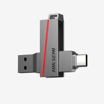 Pen Drive Hiksemi Dual Slim 128GB Conexão USB-C E USB-A Leitura 30MB/s-150MB/s - HS-USB-E307C 128G U3 Pen Drive Hiksemi Dual Slim 128GB Conexão USB-C E USB-A Leitura 30MB/s-150MB/s - HS-USB-E307C 128G U3