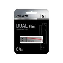 Pen Drive Hiksemi Dual Slim Usb 3.2 Cinza HS-USB-E307C