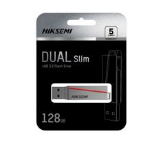 Pen Drive Hiksemi Dual Slim Usb 3.2 Cinza HS-USB-E307C