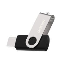 Pen Drive Hiksemi Rotary USB 3.0 128GB Preto E Cinza - HS-USB-M200S 128G U3