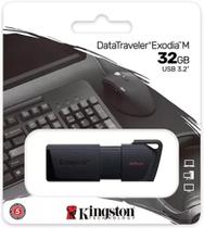 Pen drive kingston 32 gb dtx m usb-a 3.2 data traveler exodia m (preto)