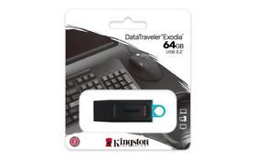 Pen drive Kingston Exodia de 64GB padrão USB velocidade 3.2
