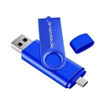 Pen Drive Metal OTG 2 Em 1 USB Tipo C 4GB 8GB 32GB 64GB 128GB Memória Flash 2.0