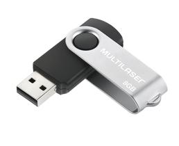 Pen Drive Multilaser Pd587 Twist 2 08 Gb Usb 2.0 Preto