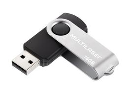 Pen Drive Multilaser Pd588 Twist 16 Gb Usb 2.0 Preto