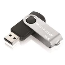 Pen Drive Multilaser Twist 2.0 32GB USB Leitura 10MB/s e Gravação 3MB/s Preto - PD589