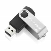 Pen Drive Multilaser Twist 64GB USB Leitura 10MBs e Gravação 3MBs Preto Pd590