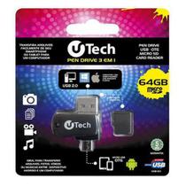 Pen Drive Otg 3 Em 1 64Gb U-Tech