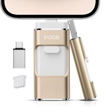 Pen Drive Qainerly 512 GB 4 em 1 Multiinterface Dourado Pen Drive Qainerly 512 GB 4 em 1 Multiinterface Dourado