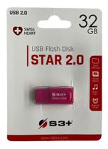 Pen Drive S3+ Usb Flash Disk Star 2.0 32gb Rosa