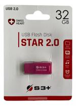 Pen Drive S3+ Usb Flash Disk Star 2.0 32Gb Rosa