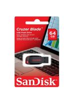 Pen Drive SanDisk 64GB Cruzer Blade USB 2.0 SDCZ50-064G-B35 Pen Drive SanDisk 64GB Cruzer Blade USB 2.0 SDCZ50-064G-B35