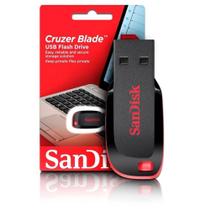 Pen Drive SanDisk Cruzer Blade 128GB USB 2.0 Preto/Vermelho