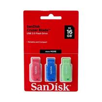 Pen Drive Sandisk Cruzer Blade 16gb - 3 Pack - Sdcz50c-016g-B35