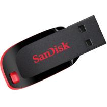 Pen drive sandisk cruzer blade 64gb usb 2.0 preto - sdcz50-064g-b35