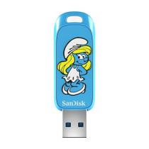 Pen Drive SanDisk Smurfs USB Flash Drive, 256GB, USB 3.2 Gen 1, Azul - SDCZIS-256G-G46