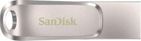 Pen Drive SanDisk - Ultra Dual Drive Luxe 128 GB USB 3.1, unidade flash USB tipo C - prata-SDDDC4-128G-A46 Pen Drive SanDisk - Ultra Dual Drive Luxe 128 GB USB 3.1, unidade flash USB tipo C - prata-SDDDC4-128G-A46