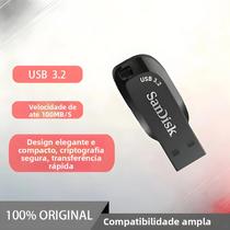 Pen Drive SanDisk Ultra Shift USB 3.2 De 32GB 64GB 128GB, Flash Drive Portátil Para Computador Pen Drive SanDisk Ultra Shift USB 3.2 De 32GB 64GB 128GB, Flash Drive Portátil Para Computador