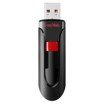 Pen Drive Sandisk Z600 Ultra Cruzer Glide 64 GB - Preto/Vermelho