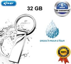Pen Drive Slim Chaveiro de Alumínio Prova dágua 32GB USB 2.0 Knup KP-PN701