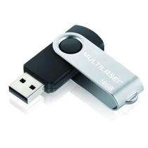 Pen Drive Twist 16GB USB Leitura 10MB/s e Gravação 3MB/s Preto - Multilaser PD588