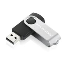 Pen Drive Twist 64GB USB 2.0 Preto Multilaser PD590 Pen Drive Twist 64GB USB 2.0 Preto Multilaser PD590