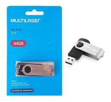 Pen Drive Twist 64Gb Usb PD590 Multilaser Pc Note