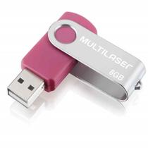 Pen Drive Twist 8GB USB Leitura 10MBs e Gravação 3MBs Rosa Multilaser - PD687